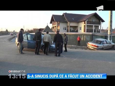 S-a sinucis după ce a făcut un accident