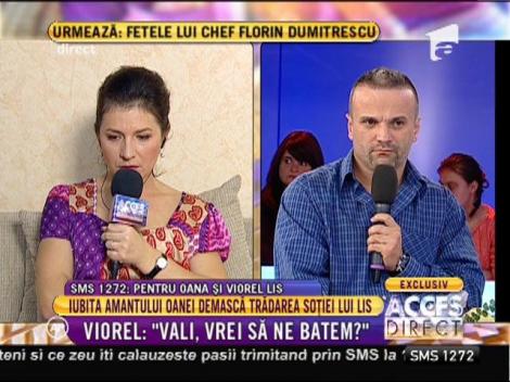 VIDEO EXCLUSIV: Întâlnire cu scântei între Viorel Lis şi presupusul amant al Oanei! "Vrei să ne batem?"