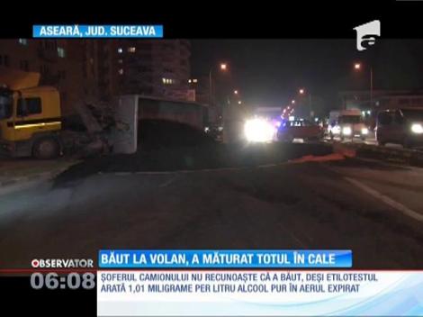 TIR răsturnat la ieşirea din municipiul Suceava