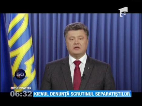 Kievul denunță scrutinul separatiștilor