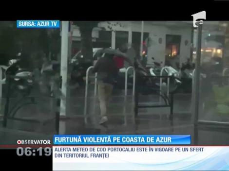 Furtună violentă pe Coasta de Azur