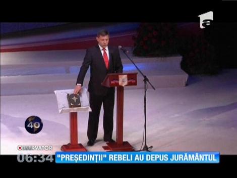 ”Președinții” rebelilor din Ucraina au depus jurământul