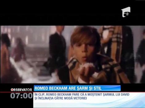 Romeo Beckham are șarm și stil