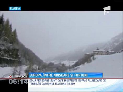 Europa, între ninsoare și furtuni