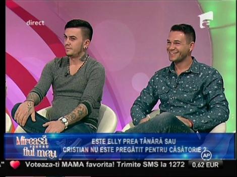 Cristian, despre căsătoria cu Elly: "Nu sunt pregătit să fac pasul cel mare aici! E nevoie de timp!