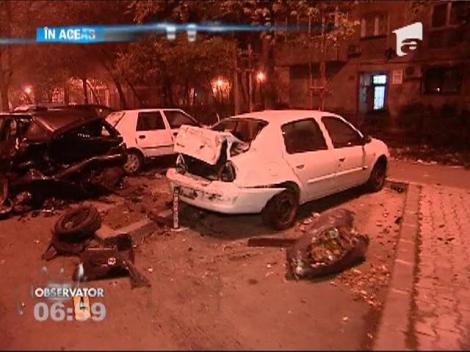 Un şofer băut a distrus 8 maşini pe o stradă din Bucureşti