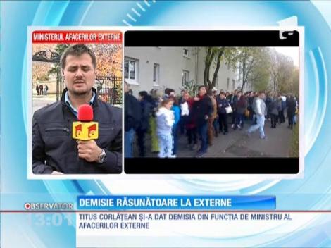 Titus Corlăţean şi-a anunţat demisia din funcţia de ministru de externe