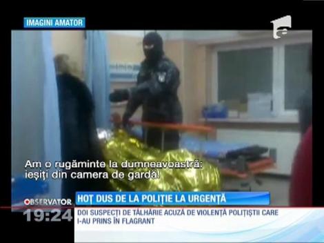 Hoț dus de la poliție la urgențe