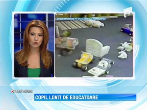 SUA: O educatoare a fost filmată în timp ce loveşte cu piciorul un copil de 2 ani