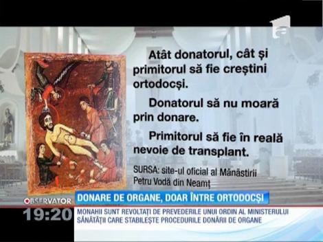 Donare de organe, doar între ortodocși