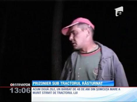 Un tânăr, la un pas să fie zdrobit de tractorul pe care îl conducea