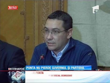 Victor Ponta nu pierde Guvernul și Partidul