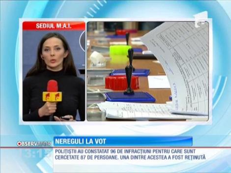 Nereguli înregistrate la vot
