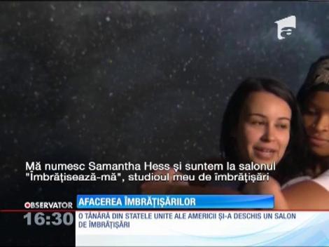 O americancă face avere pentru că îmbrățișează oamenii