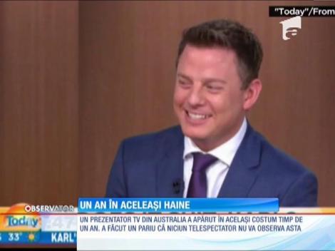 Un prezentator TV din Australia a purtat zilnic același costum timp de un an