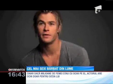 Starul din "Thor", actorul Chris Hemsworth, desemnat cel mai sexi bărbat din lume