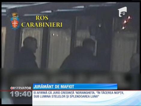 Poliția a filmat pentru prima dată ritualuri de inițiere în mafia calabreză