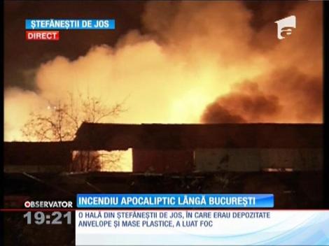 Incendiu apocaliptic lângă București