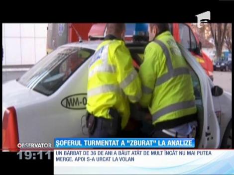 Șofer beat, târât de polițiști la analize!