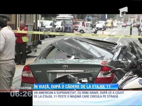 Un bărbat a rămas în viață, după o cădere de la etajul 11