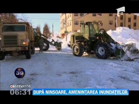 După ninsoare, amenințarea inundațiilor