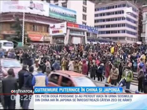Cutremure puternicce în China și Japonia