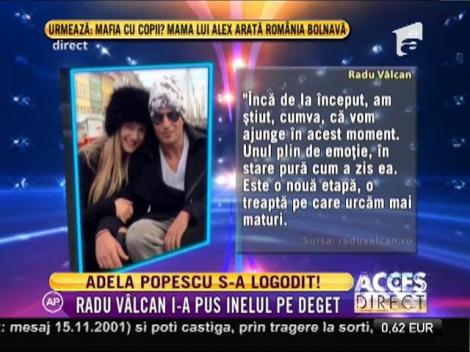 Adela Popescu s-a logodit!
