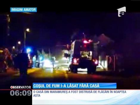 Coșul de fum i-a lăsat fără casă