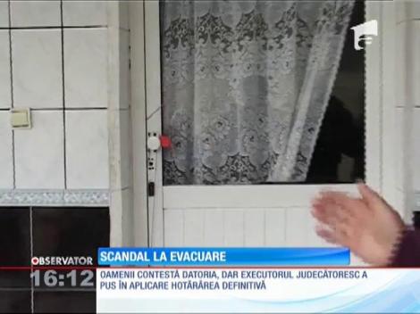 Evacuare cu scandal în celebrul cartier Meteor din Târgu-Jiu!