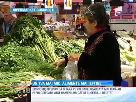 Un TVA mai mic, alimente mai ieftine