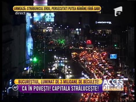 S-au aprins luminile de sărbători în Bucureşti!