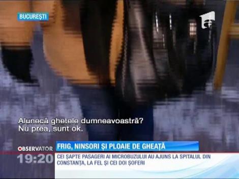 Frigul şi zăpada au băgat în spital nouă oameni în Constanţa