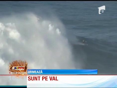 Cei mai curajoşi surferi au înfruntat valuri uriaşe, în nordul Portugaliei