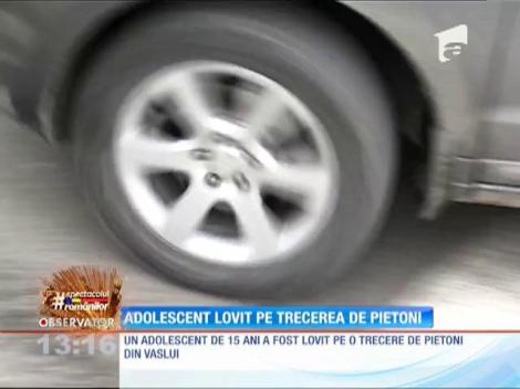 Un adolescent a fost lovit de o maşină pe o trecere de pietoni din Vaslui