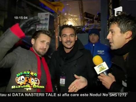 Mini Razvan şi Dani au aprins luminile de sărbători din Capitală!