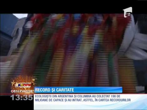 Ecologiştii din Argentina şi Columbia au strâns 198 de milioane de dopuri de la sticle de plastic