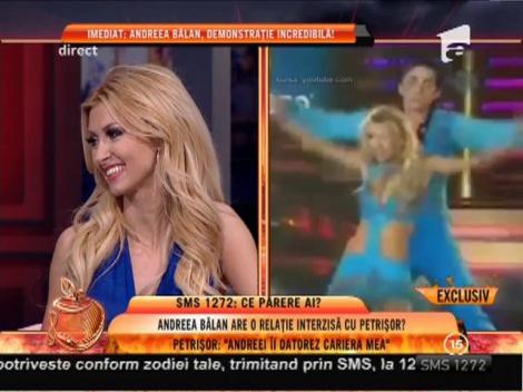 Andreea Bălan: ”Între mine și Petrișor este doar o chimie extraordinară pe ringul de dans”