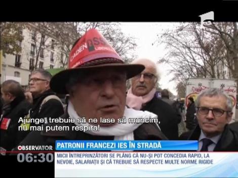 Patronii francezi au protestat la Paris