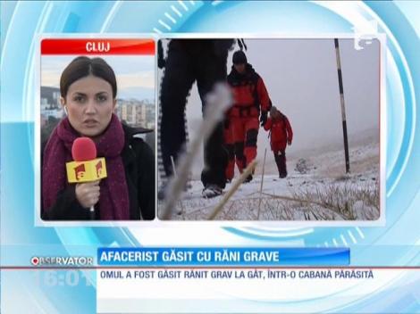 Un om de afaceri din Argeş a fost găsit aproape mort, cu o tăietură la gât, într-o cabană părăsită