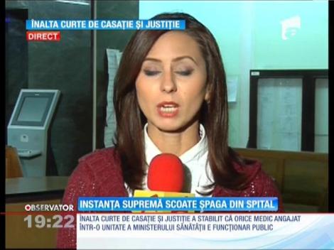 Instanţa Supremă scoate şpaga din spitale