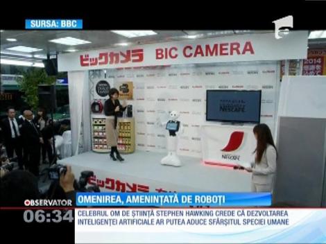 Omenirea, amenințată de roboți