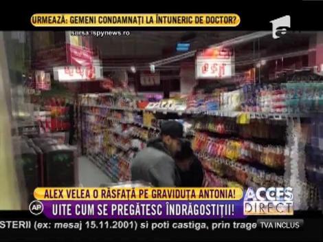 Alex Velea o răsfață pe viitoarea mămică Antonia!