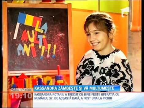 Kassandra Rotariu a trecut cu bine peste operaţia cu numărul 37