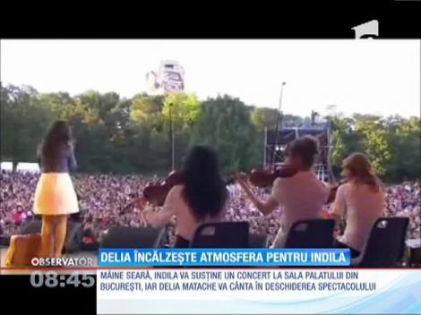 Delia va cânta în deschiderea concertului Indilei, la Bucureşti