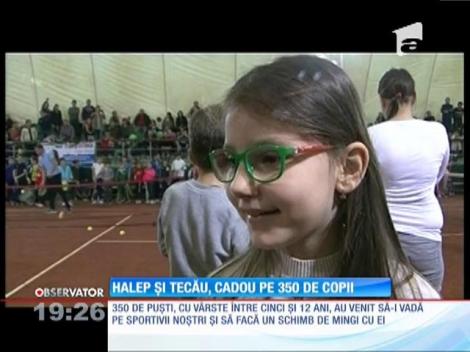 Simona Halep şi Horia Tecău au fost Moş Nicolae pentru sute de copii din Constanţa