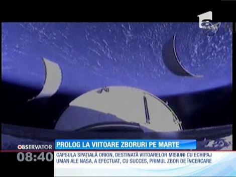 Noua capsulă spaţială Orion a efectuat cu succes primul zbor de încercare
