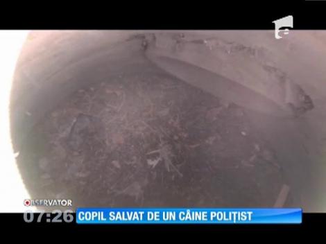 Copil salvat de un câine polițist