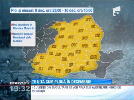 În decembrie, mai multe ploi decât ninsori