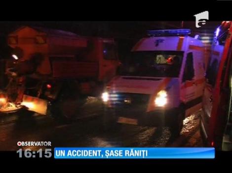 Accident cu 6 răniți pe drumul dintre Piatra Neamţ şi Târgu Neamţ