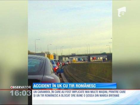 TIR românesc, accident grav pe o autostradă din sudul Marii Britanii